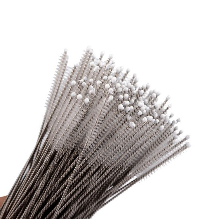 Artículos de tocador para bebés biberón paja cepillo de paja especial botella de alimentación de acero inoxidable cepillo de paja de alambre de acero