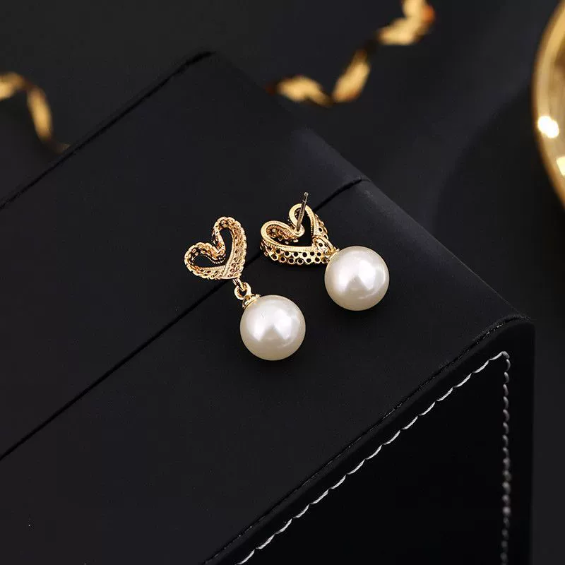 Серебряные серьги с жемчужиной, игла из серебра 925 пробы, французский стиль