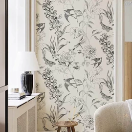 墙纸、壁纸;墙布;壁画