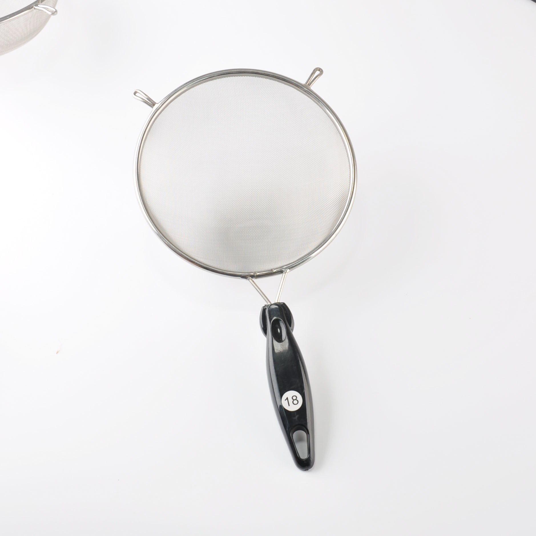 18 # 검은 색 플라스틱 핸들 나비 메쉬 누출