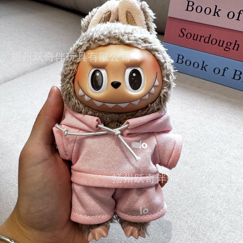 Labubu ベビー服 Labubu 服第三世代ペンダントユニバーサルトレンドレタープリントスウェットシャツとジーンズセット|undefined
