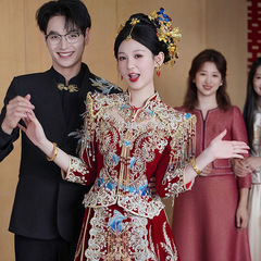 2025新款高端龙凤褂婚礼结婚马来褂中式复古秀禾服出阁服国风嫁衣