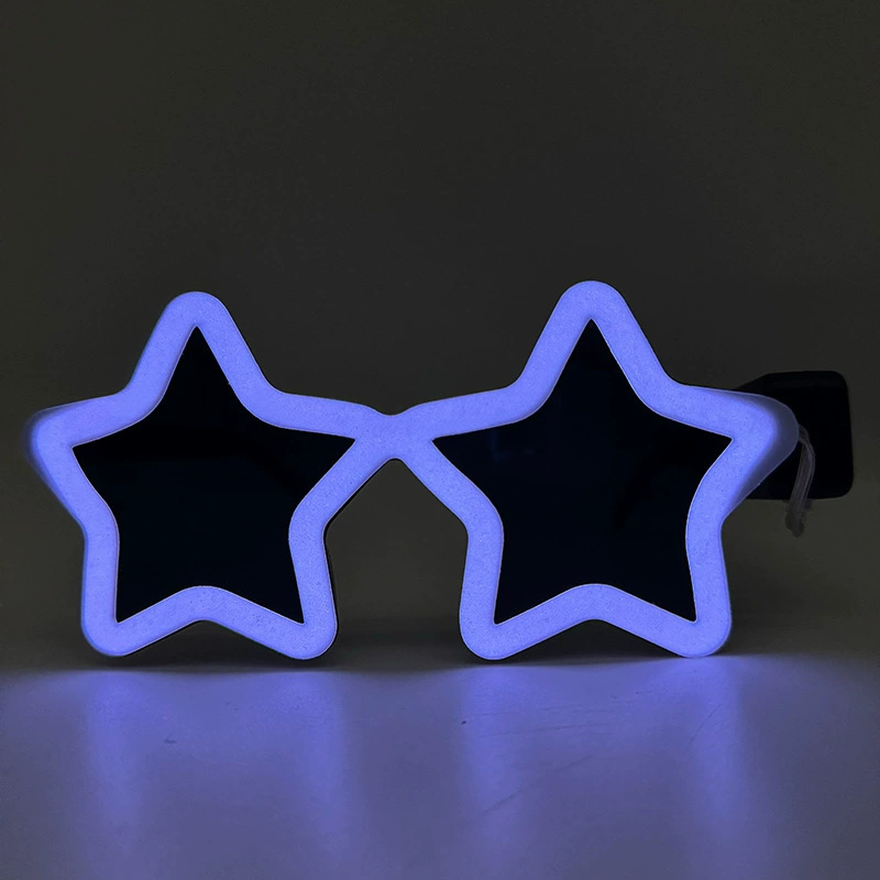 Led gafas luminosas estrellas de fiesta bar bungee festival de música props de animación pentagonal rescate cool