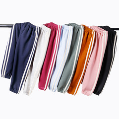 Children's casual pants plus velvet and thickening for women and men wholesale autumn and winter one-piece drop-shipping pants and sweatpants children's clothing new warm pants