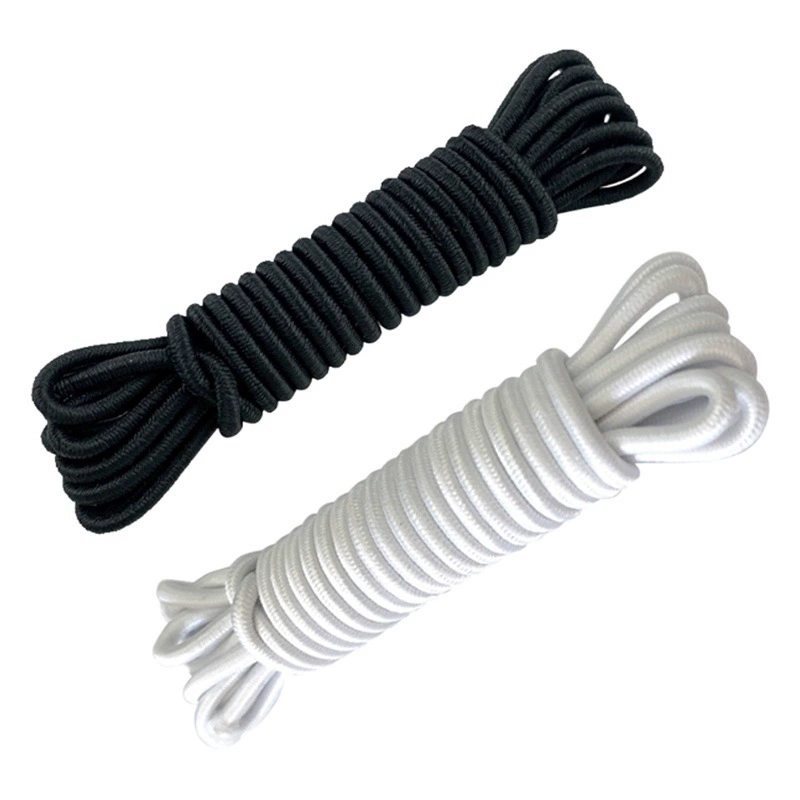 Латексная эластичная веревка производителя, сухожильная веревка, высокоэластичная круглая резинка, черно-белая круглая эластичная одежда, обувь и головные уборы, эластичная веревка по краю.