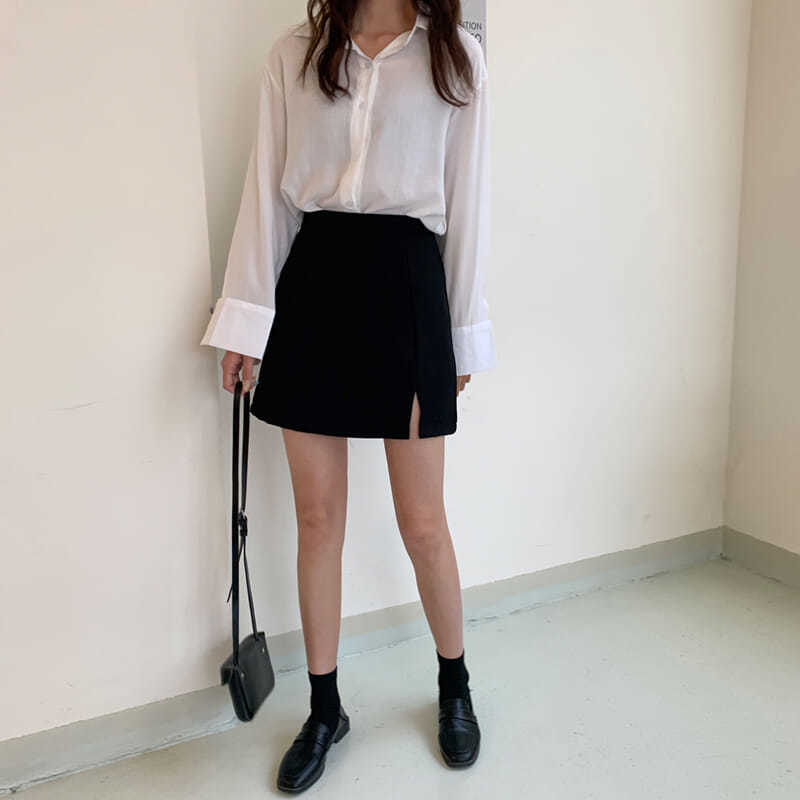 新款气质灰黑色包臀短裙女防走光a字裙夏季高腰修身显瘦半身裙|undefined