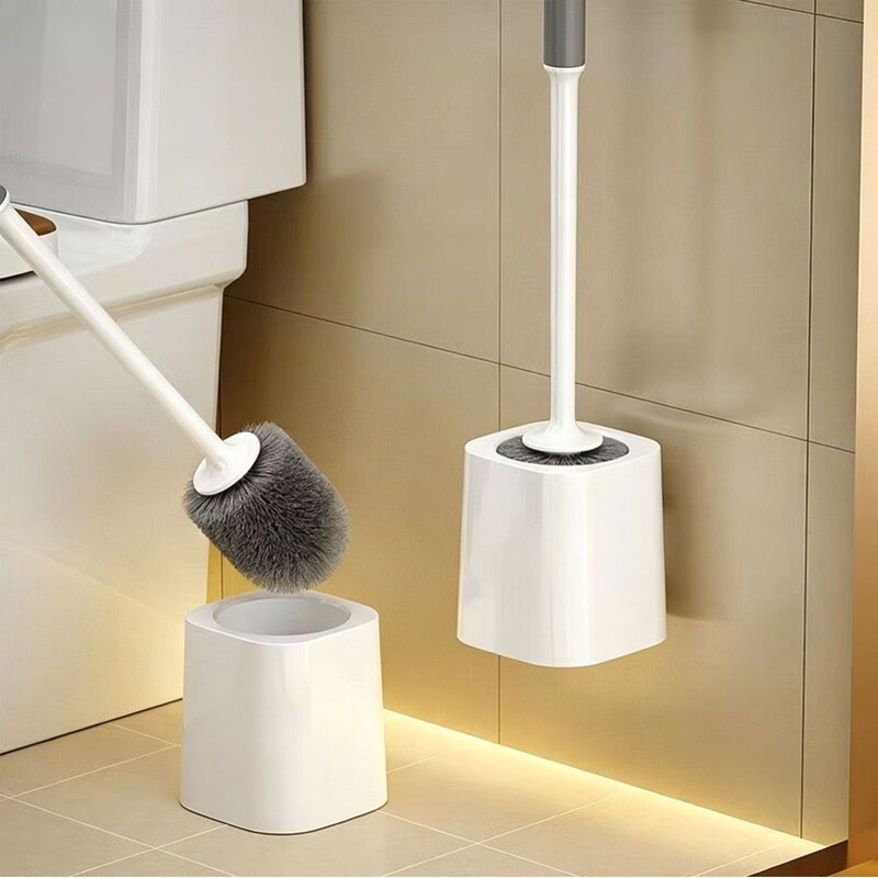 Thickened Long-Handle Toilet Brush for Bathroom Cleaning, Household Wall-Mounted Squat Toilet Brush, No Dead Angle Brush
