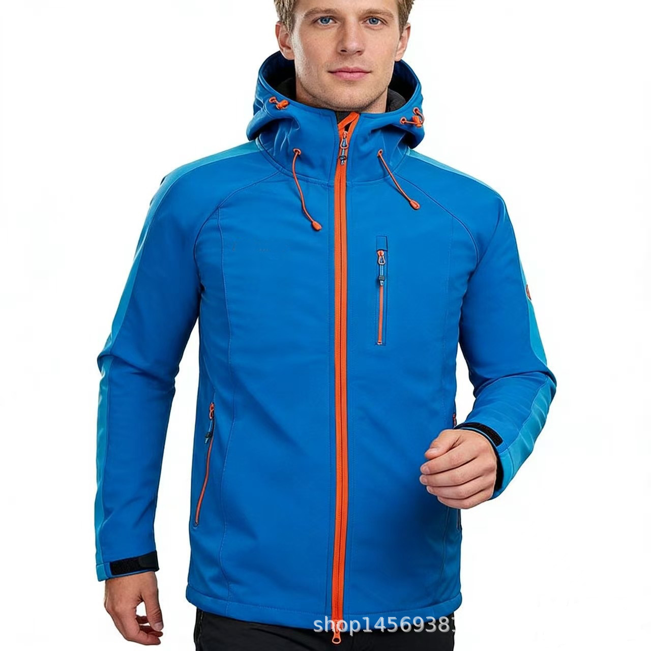 New Foreign Trade Men's Outdoor Mountaineering Camping Casual Sports Jacket Windproof Composite Fleece Jacket Soft Shell Jacket