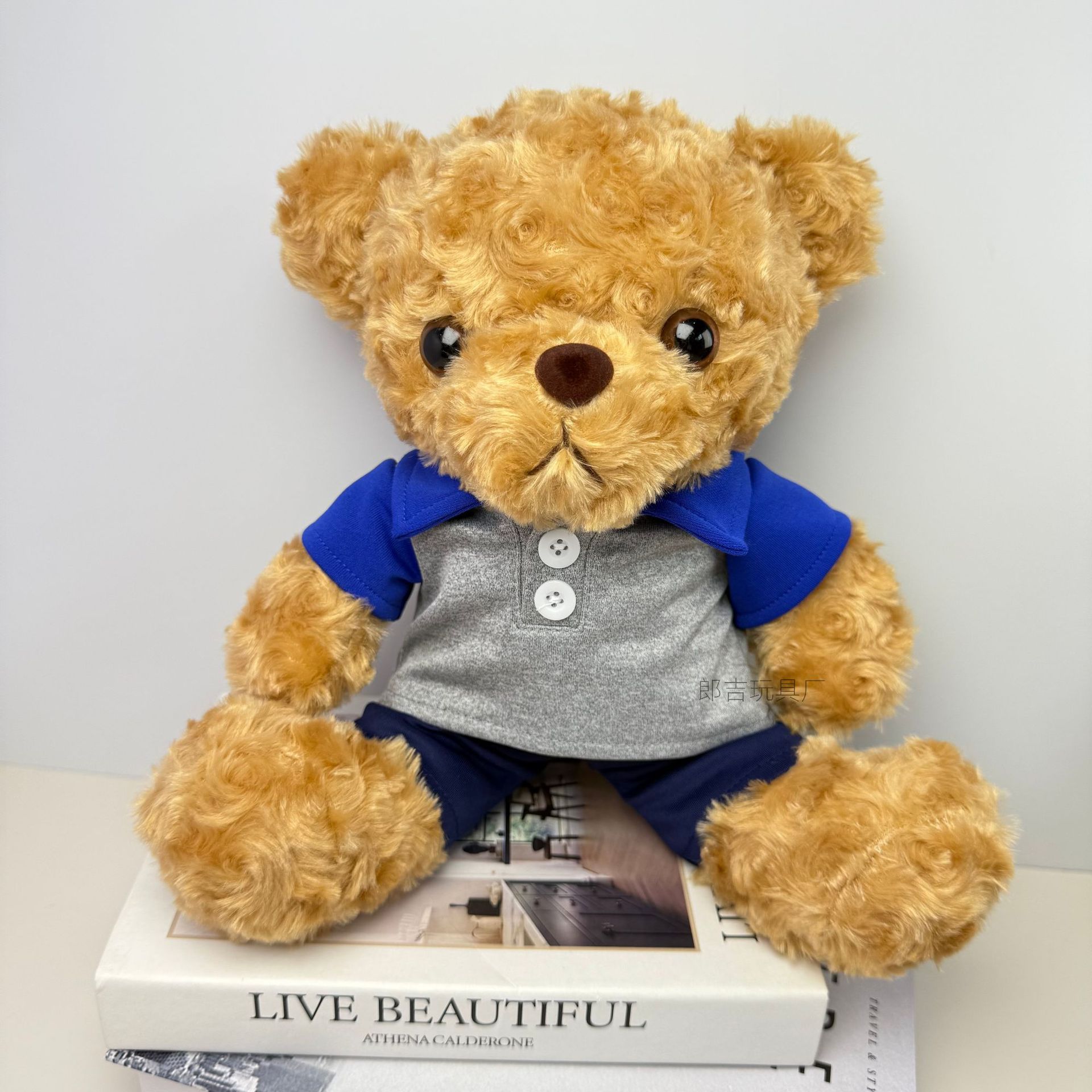 Uniformes escolares de vestir osos de peluche juguetes de peluche logotipo de impresión muñeca escuela temporada de graduación oso regalo