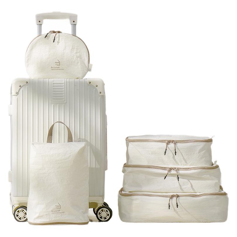 Paislong nueva bolsa de almacenamiento de subpaquetes Taslon de cinco piezas bolsa de acabado de ropa portátil impermeable para viajes de negocios