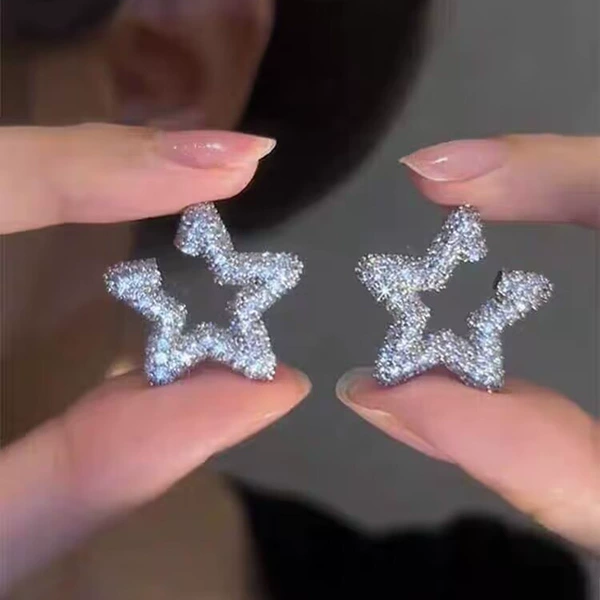 E654 Full Diamond Star-Silver