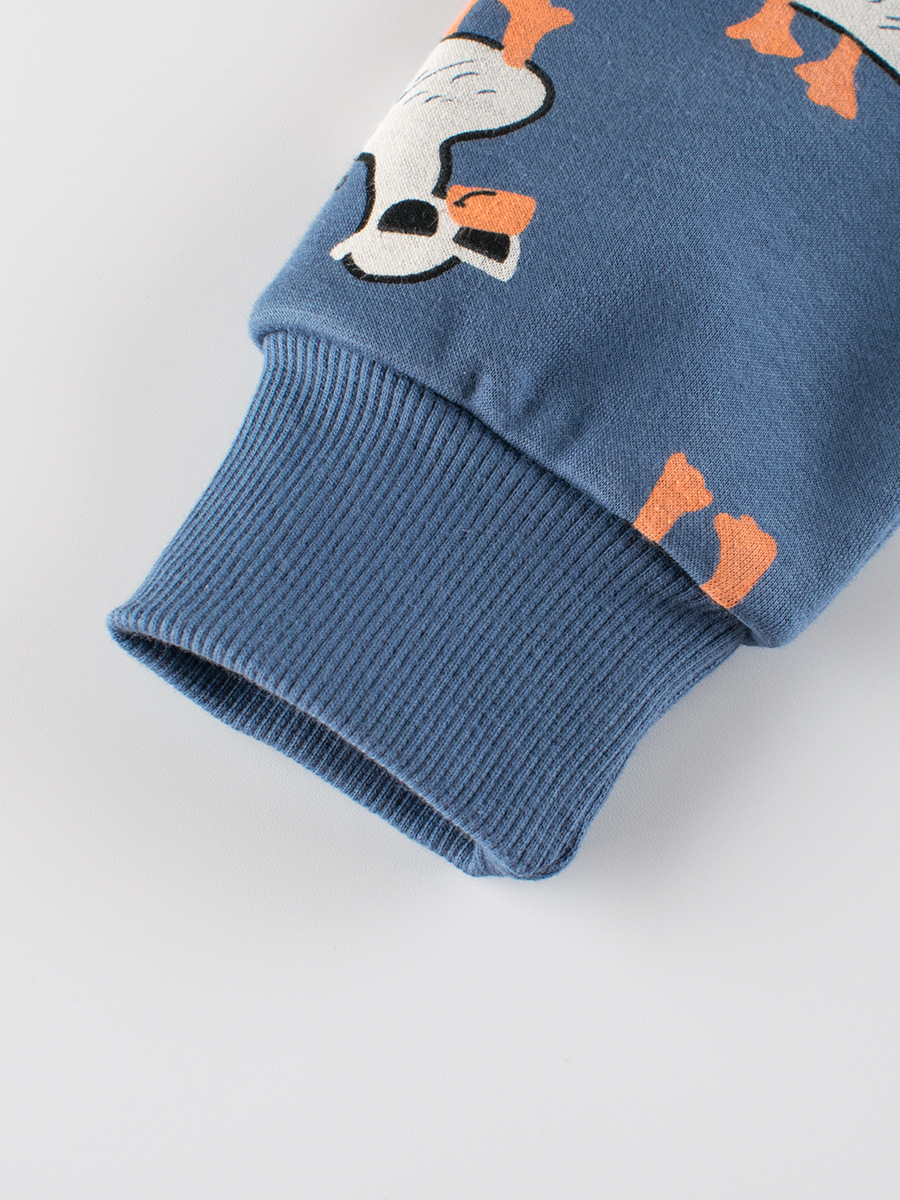 27 niños ropa de estilo coreano para niños Otoño e Invierno suéter para niños jersey de niño con forro polar cuello redondo ropa de bebé entrega de una pieza