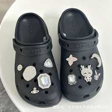 跨境新款Cross洞洞鞋配饰DIY鞋花可拆卸一体卡扣精美钻石单颗批发