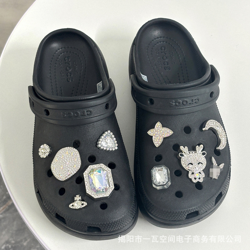 Cross-border new Cross hole shoes accessories DIY shoe flower detachable one-piece buckle exquisite diamond single wholesale