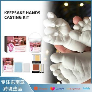 Dowmoo Couple Hand Model DIY Hand Model Hand and Foot Model Cloning Homemade Commemorative Handmade Ink Pad Gypsum Powder