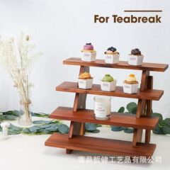 ジュエリー木製ディスプレイラック多層デスクトップストレージオーガナイザー多目的植物フラワーラック木製はしご収納ラック