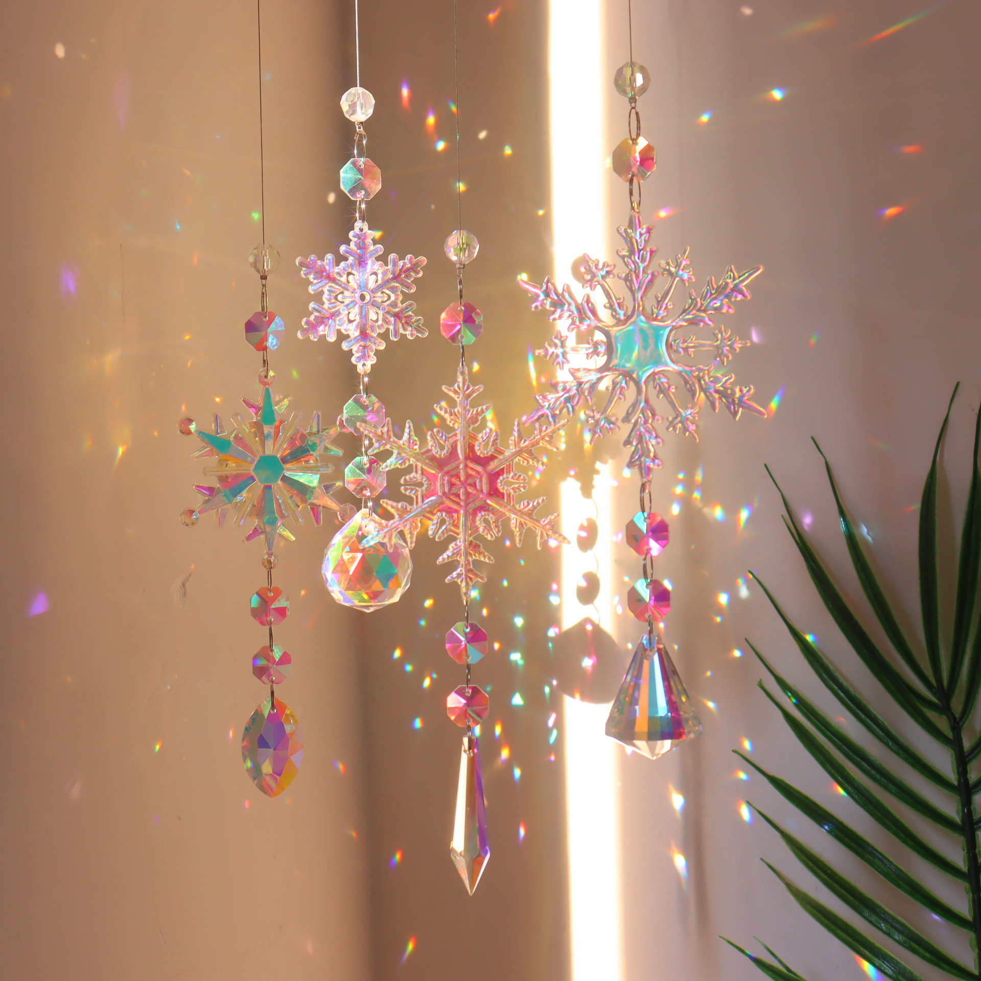 Pastoral Snowflake Crystal Pendant Artificial Decorations display picture 1