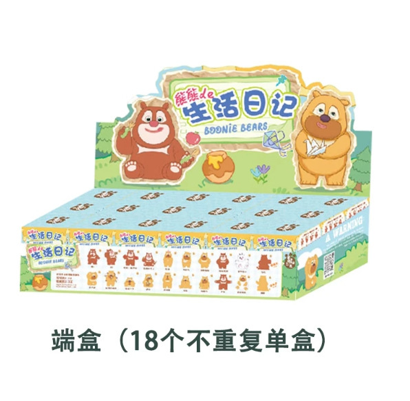 正品熊出没熊熊的生活日记系列mini盲盒萌粒公仔摆件玩具礼物代发|undefined