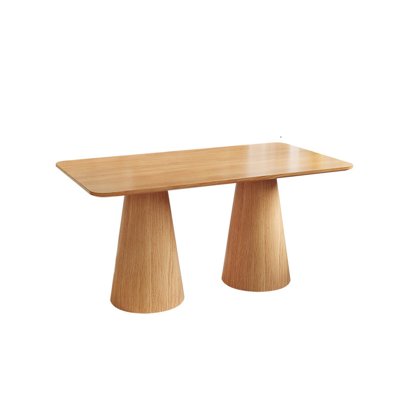 Mesa de comedor de madera sólida de hierro forjado Comedor de comedor Comedor de comida rápida Comedor de mesa larga Mesa de café de hotel
