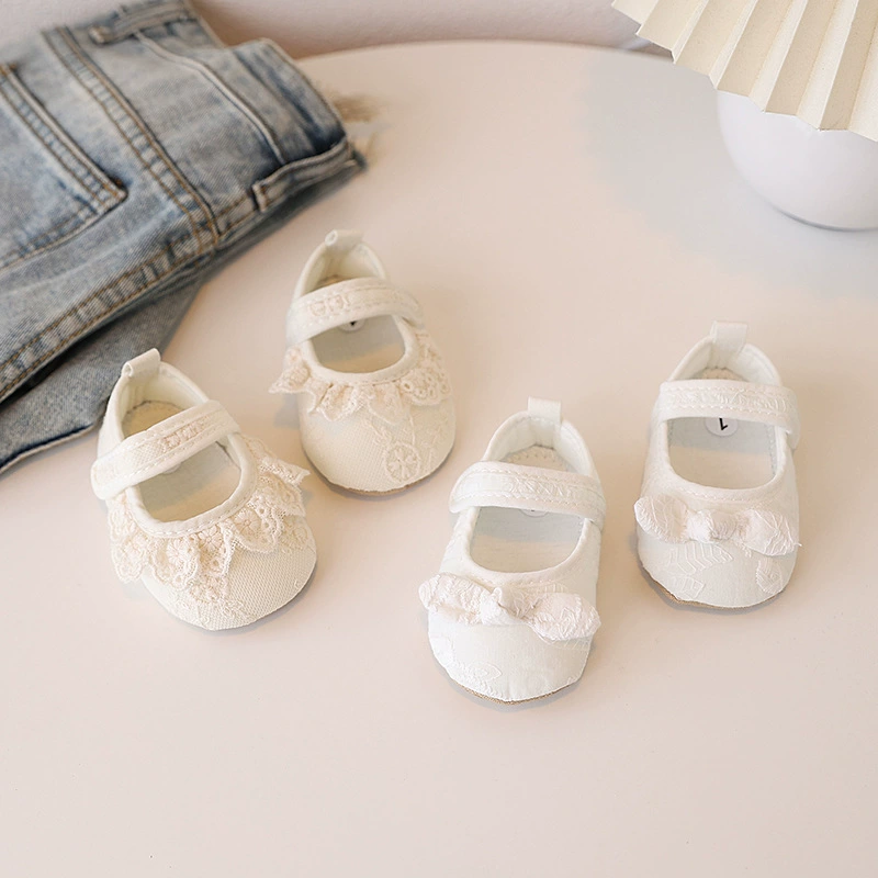 Весенние и осенние детские кружевные кроссовки принцессы 0-1 год