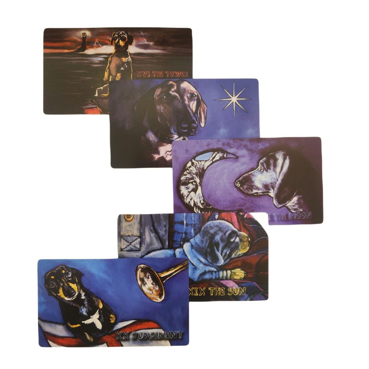New 12x7cm The Low Rider Dachshund Tarot_voghion.com