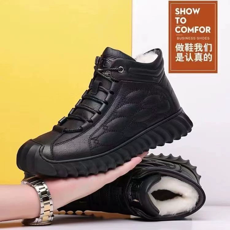 Winter boots platform, water repellent warm casual footwear