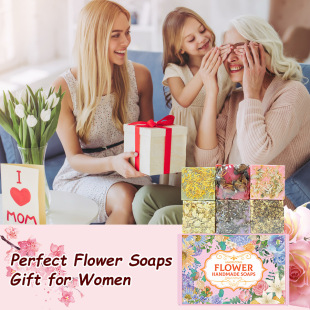 Cross-border Flower flower soap kit 100g * 6 cherry blossom jasmine soap bath fragrance moisturizing handmade essential oil soap