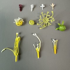 人工花シミュレーションプラスチック花芯琴芯部品バラ花丁花碗花托黄色白色花芯卸売り