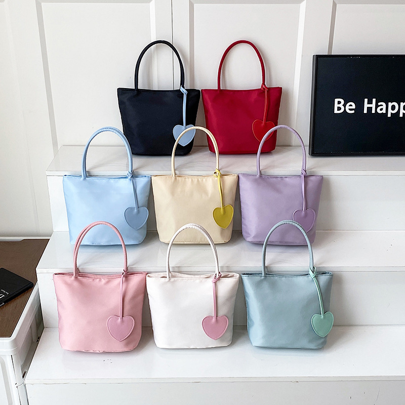 Full Moon Gift Dopamine Small Square Handbag Gift Bag Women's Handbag Double-Handle Bag Casual Versatile Nylon Bag