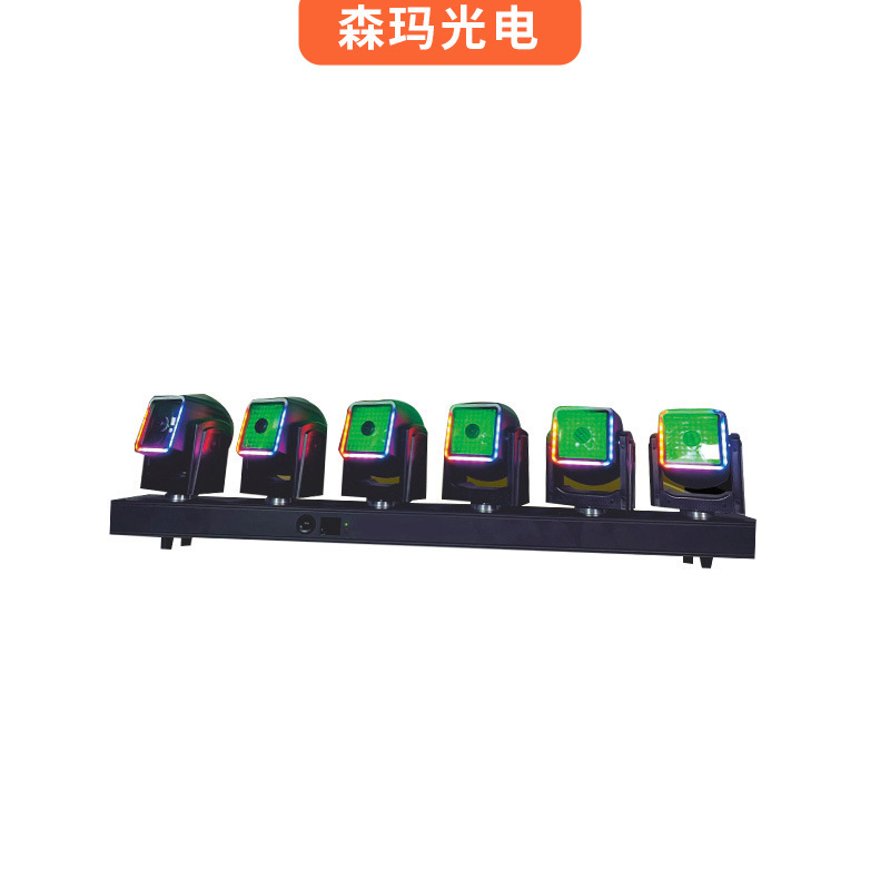 6X60W Independent Moving Head Beam Laser Light Bar Wedding Atmosphere Lighting Stage Performance 6-Head Matrix Marquee Light