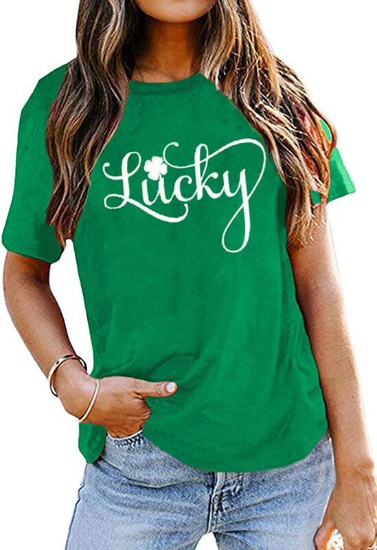 ST. PaTrick's Day T ShirT Lucked Up ShirT Irish Shamrock Funny Holiday Lucky Graphic Tops