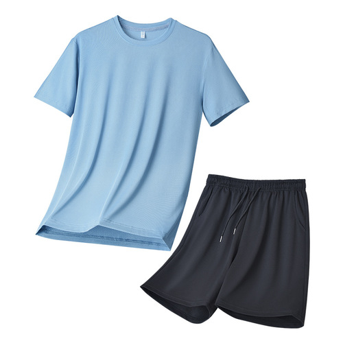 New American Trend Sporty Casual Set, Streetwear Brand for Men and Women, Simple and Fashionable Two-Piece Set, Short-Sleeve T-Shirt and Short Shorts for Casual Wear