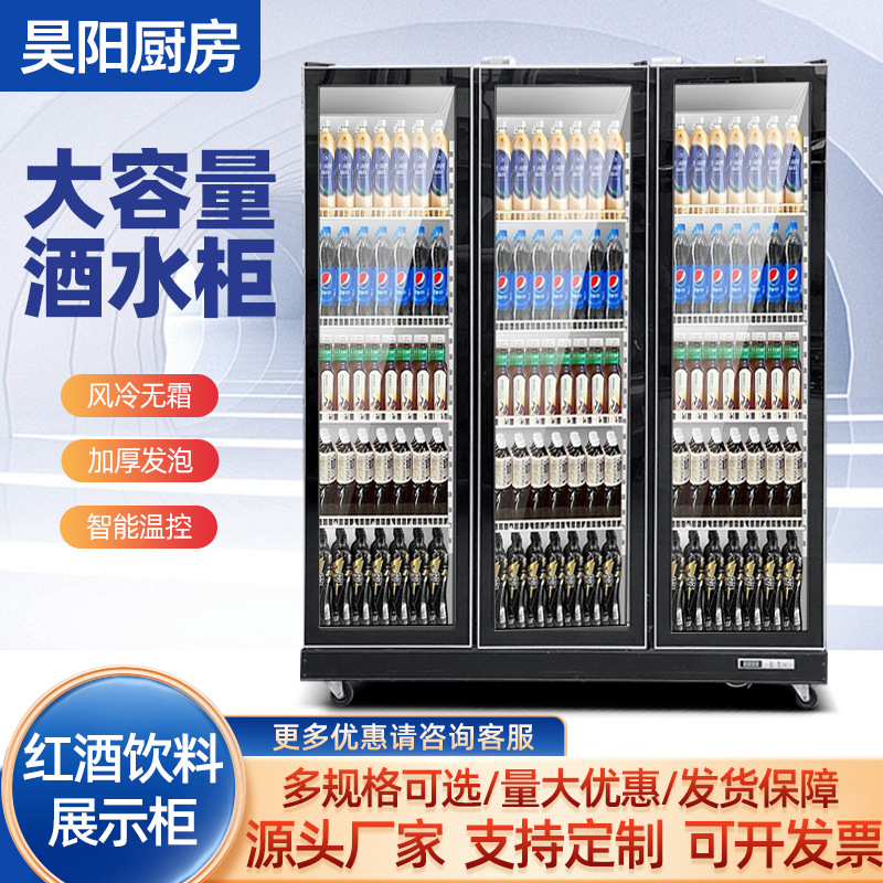商用大容量冷藏展示柜酒吧KTV啤酒饮料展示柜超市冰柜网红酒水柜