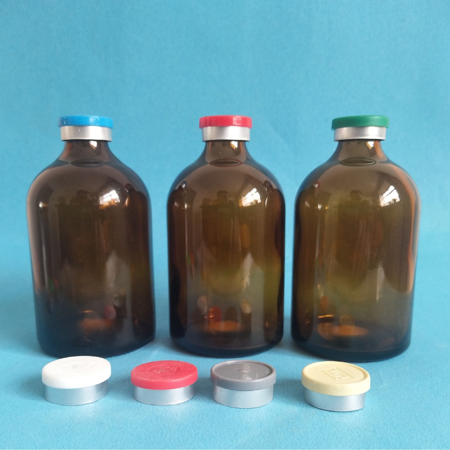 100ML玻璃瓶茶色模抗瓶棕色模制瓶西林瓶药瓶兽药瓶20口注射剂瓶