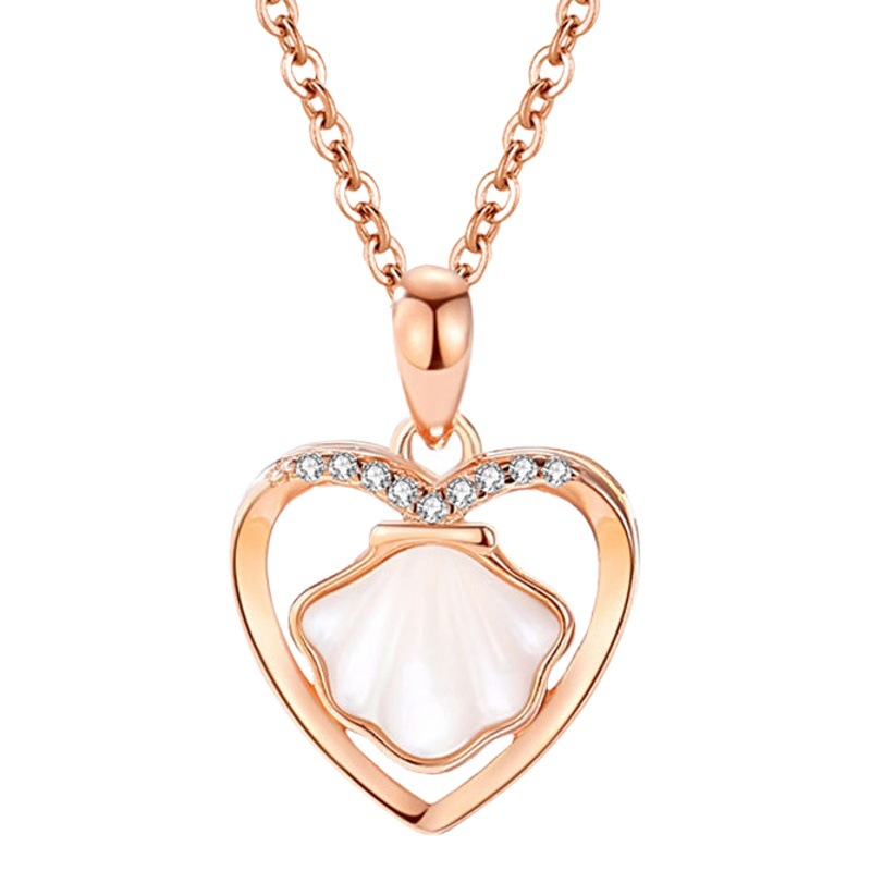 S925 collar de plata esterlina de las mujeres con amor, japonés y coreano ins todo-juego, usted tiene un regalo de vacaciones de gorro