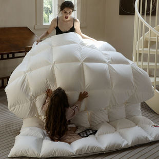 Black gold 95% white goose down quilt S grade gold standard hand pick clear water duvet super soft 100 long-staple cotton pure mute