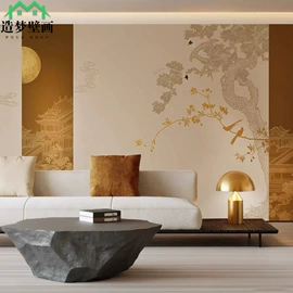 墙纸、壁纸;墙布;壁画