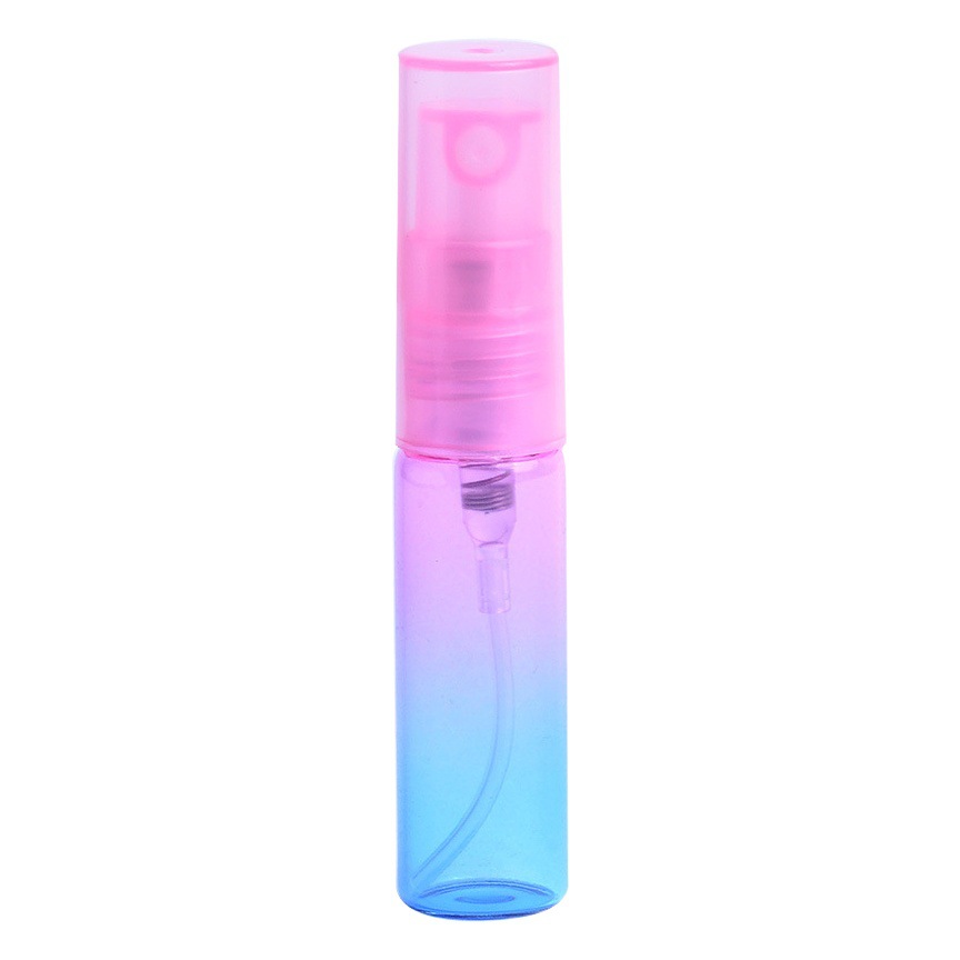5ml botella de perfume de vidrio de color cabeza de la bomba de prensa pequeña botella de pulverización ultra-fina botella de aerosol botella cosmética líquida