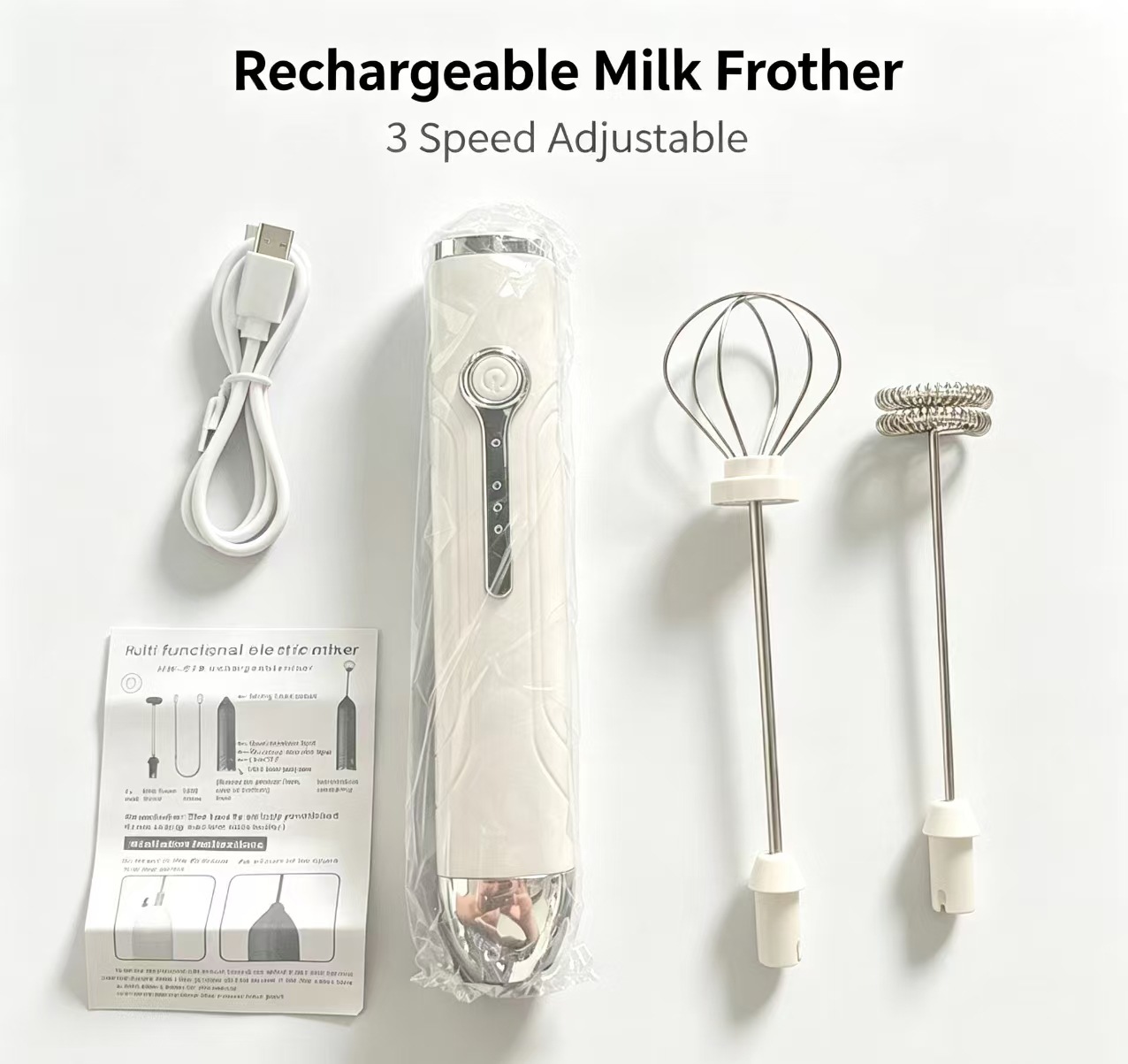 Cross-border bestselling electric egg beater milk frother coffee foamer whisk milk mixer cordless egg beater