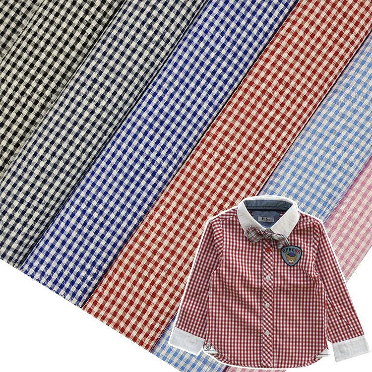 现货全棉色织格子布 百搭经典色系亲肤透气优质衬衫连衣裙用面料