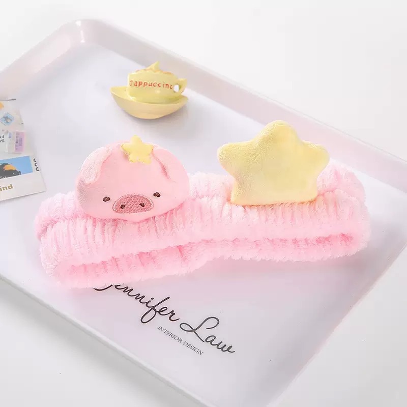 Caricatura verde rana correa de cabello mujer nuevo lindo gran ojo correa de cabello lavar la cara correa de cabello máscara de Navidad tocado