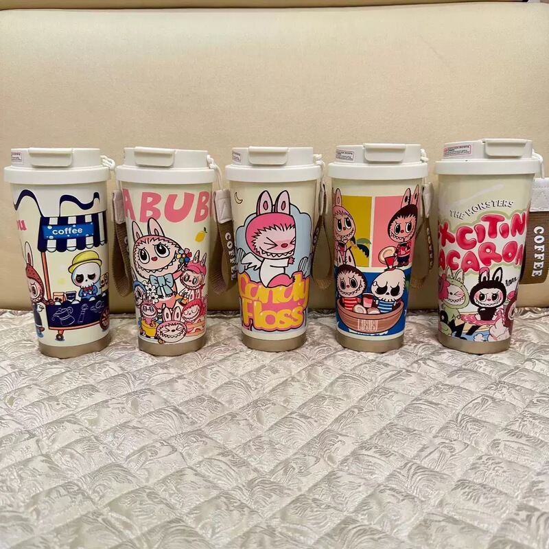 新しいファッション漫画スズランコーヒーカップ 316 ステンレス鋼魔法瓶カップインターネット有名人の車のポータブルストローカップギフト|undefined