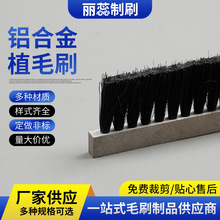 工厂定制工业铝合金条刷扫灰去尘刷子加厚铝合金毛刷条毛刷钢丝刷