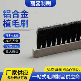 工厂定制工业铝合金条刷扫灰去尘刷子加厚铝合金毛刷条毛刷钢丝刷