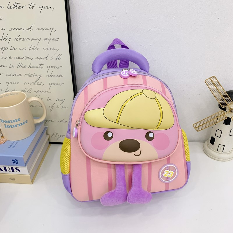 Nueva mochila de jardín de infantes, mochila encantadora para niños y niñas, mochila de dibujos animados de gran capacidad, mochila de clase media y grande
