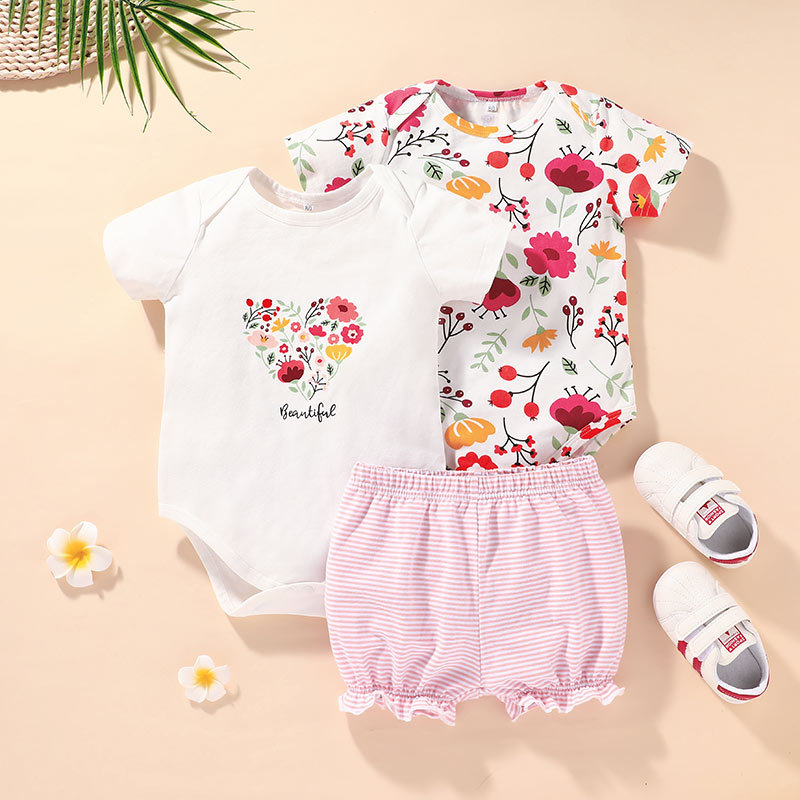 2021 baby clothes three-piece summer sho...