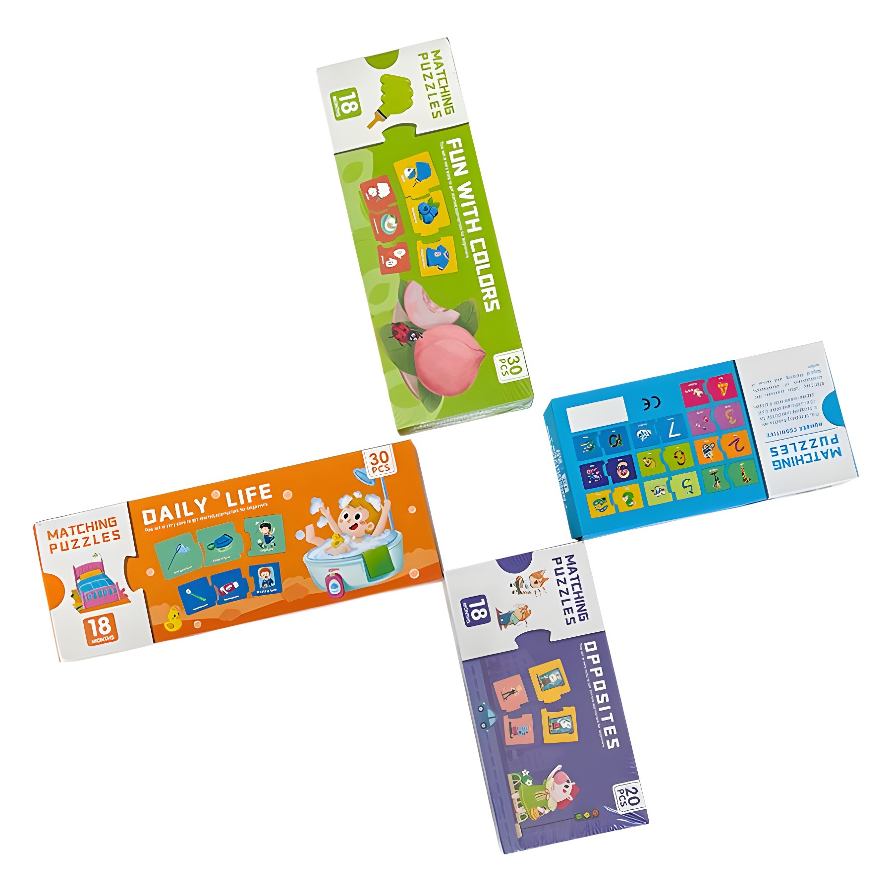 Iluminación infantil transfronteriza lógica emparejamiento puzzle puzzle puzzle infantil educación temprana antonomía cognitiva juguete de puzzle