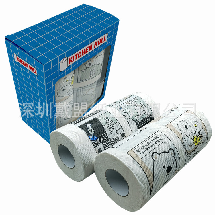 Cartoon Printed Kitchen Paper Colorful Printed Kitchen Paper Towel Kitchen Oil-Absorbing Paper Kitchen Absorbent Paper Kitchen Paper Towel