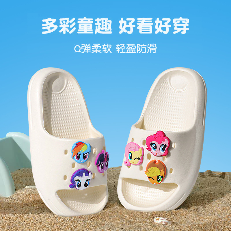 Xiaoma Baoli 2025 nuevos niños medianos y grandes para adultos chanclas lindas sandalias y zapatillas al aire libre de dibujos animados para padres e hijos