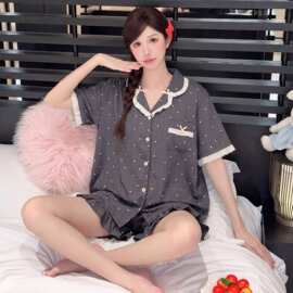 睡衣女  双短女款 莱赛尔天丝棉M L XL 2XL码